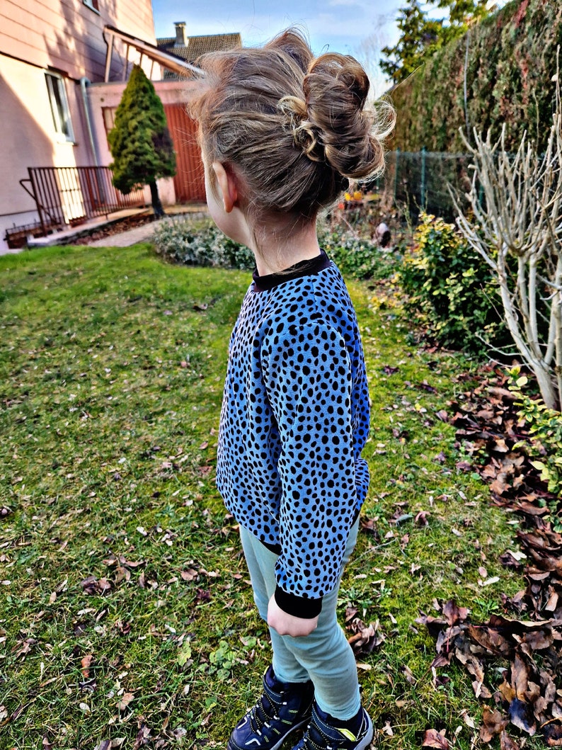 Basic sweater Nicki Leo, leo print, Nicki sweater children, velvet, velor, cuddly and cozy, various colors image 6