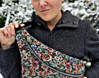 Bauchtasche Gobelin XL Blumen (limited edition)