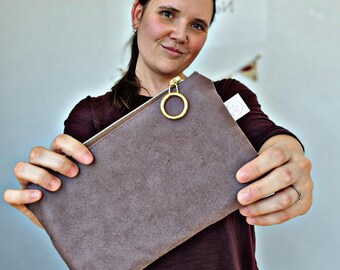 Wildledertasche