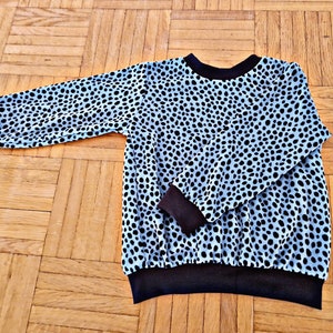 Basic sweater Nicki Leo, leo print, Nicki sweater children, velvet, velor, cuddly and cozy, various colors Mint