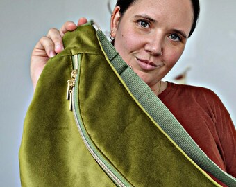 Bauchtasche Samt XL
