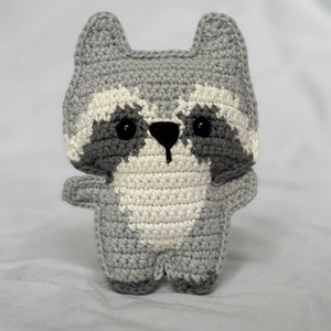 Scandi crochet woodland animals. Children’s teddy plushie - Gray Racoon