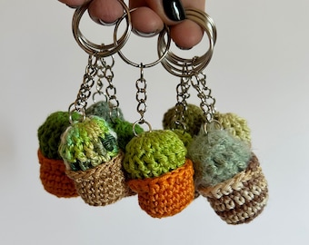 Handmade crochet amigurumi CACTUS KEY RING
