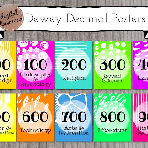 Dewey Decimal Poster Etsy
