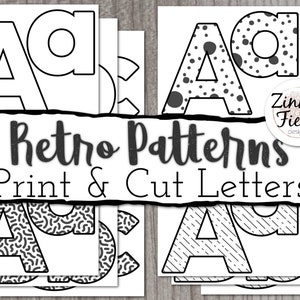 Printable Bulletin Board Letters and Numbers | Print And Cut | Pattern Letters | Classroom Decor | DIGITAL DOWNLOAD