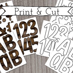 Printable Letters And Numbers For Bulletin Boards | Print And Cut | Farmhouse Classroom | Classroom Decor | INSTANT DOWNLOAD