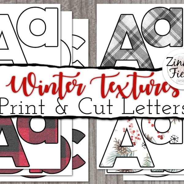 Printable Letters And Numbers For Bulletin Boards | Print And Cut | Winter Classroom Decor | Christmas Bulletin Board Letters | Easy To Use