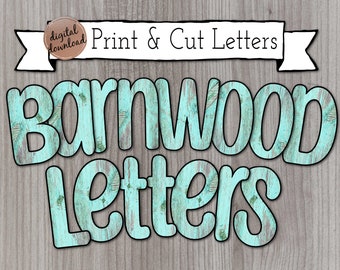 Printable Letters And Numbers For Bulletin Boards | Print And Cut Letters | Farmhouse Classroom | Rustic Classroom Decor | INSTANT DOWNLOAD