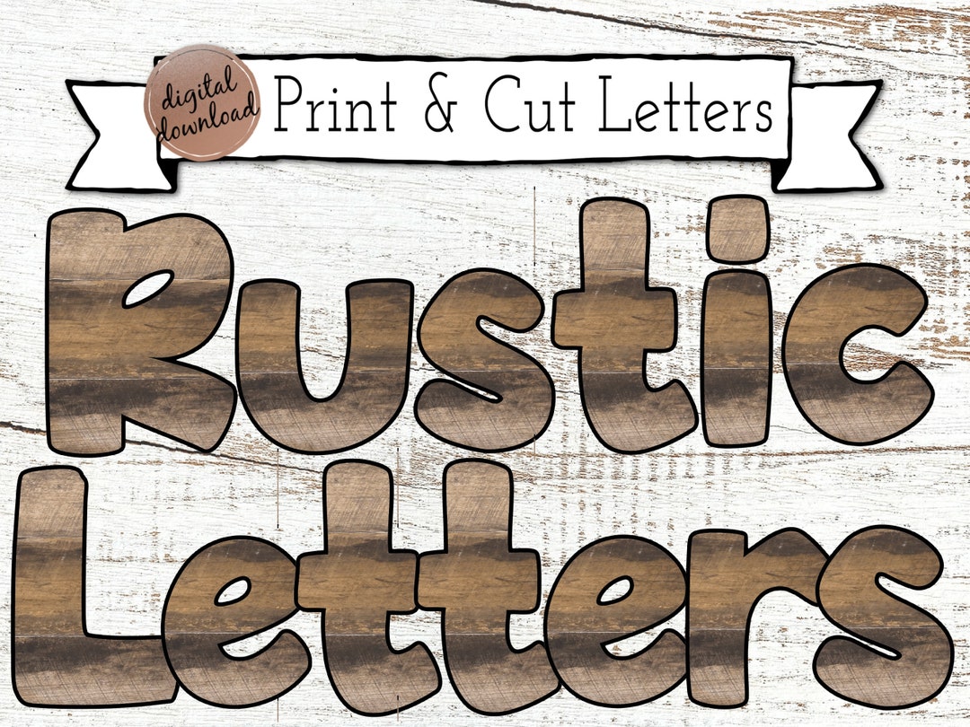 Rustic Printable Letters and Numbers for Bulletin Boards Print and