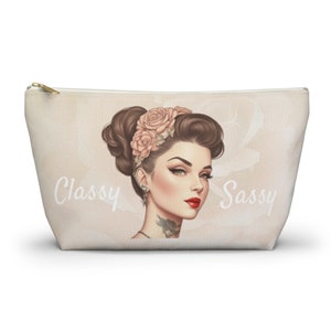 Vintage Style Pinup Cosmetic Pouch/Makeup Bag