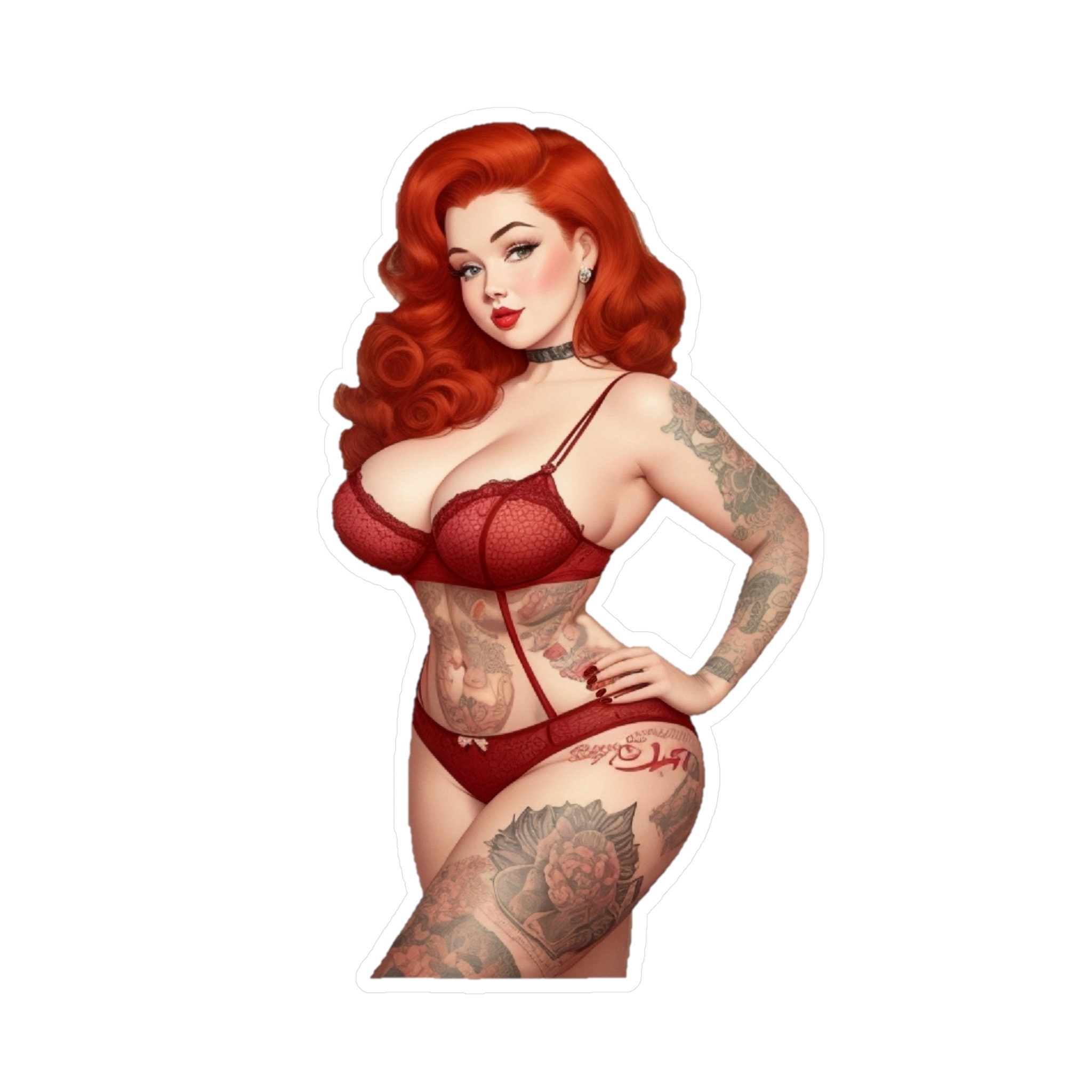 Vintage Shelby American Pinup Girl Laminated Vinyl Decal – Matte White, Oracal, Made In USA