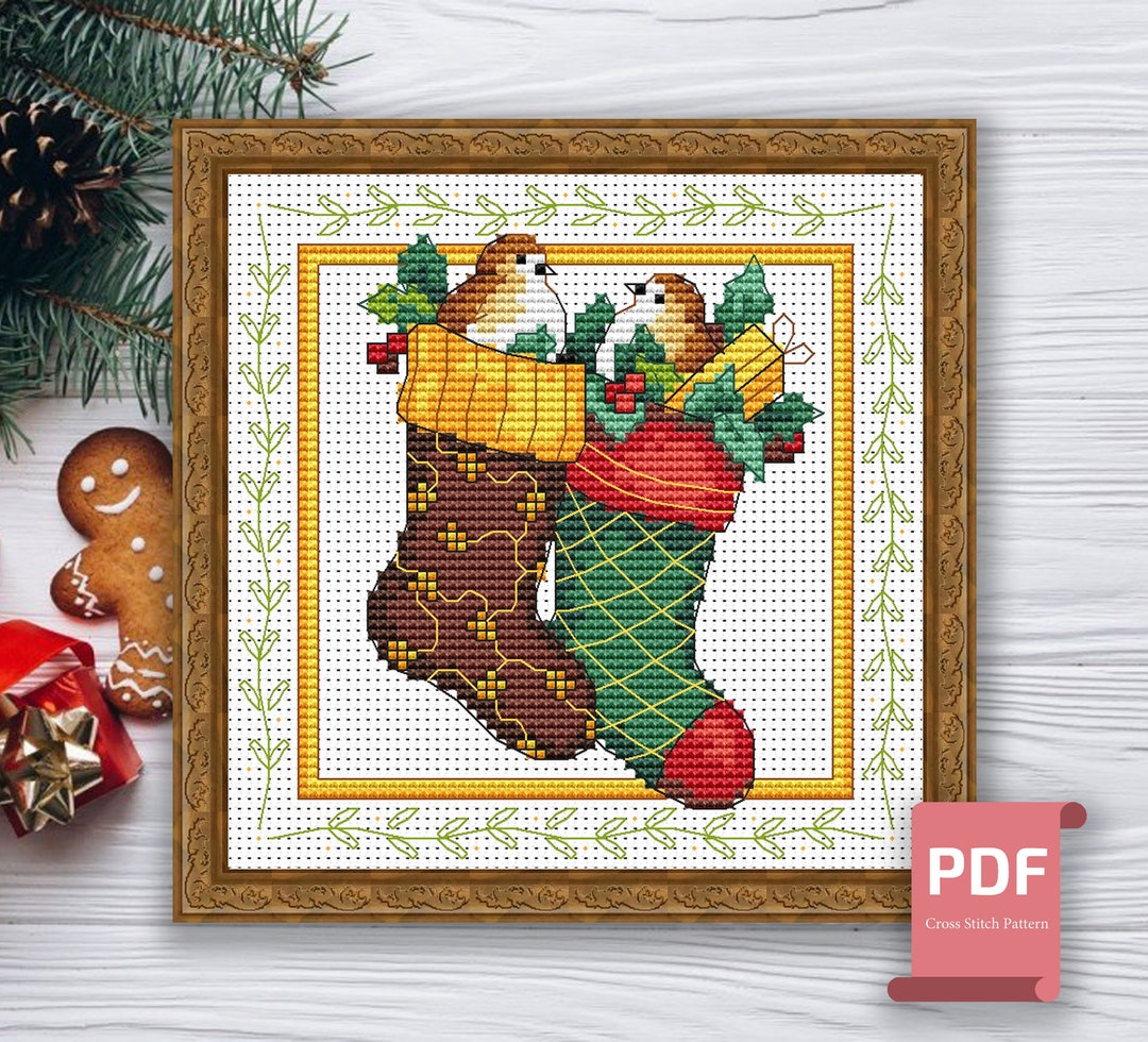 Christmas Ornament Cross Stitch Pattern | Merry Christmas Cross Stitch ...