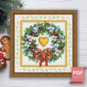 Christmas Ornament Cross Stitch Pattern | Merry Christmas Cross Stitch | Holiday Cross Stitch | Christmas Pattern | Download PDF #chr013