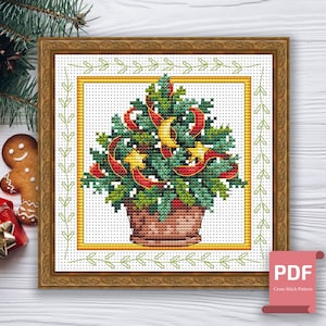 Christmas Ornament Cross Stitch Pattern | Merry Christmas Cross Stitch | Holiday Cross Stitch | Christmas Pattern | Download PDF #chr012