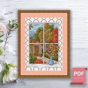 Set of 4 Seasons Cross Stitch Pattern | Autumn Cross Stitch | Summer ...