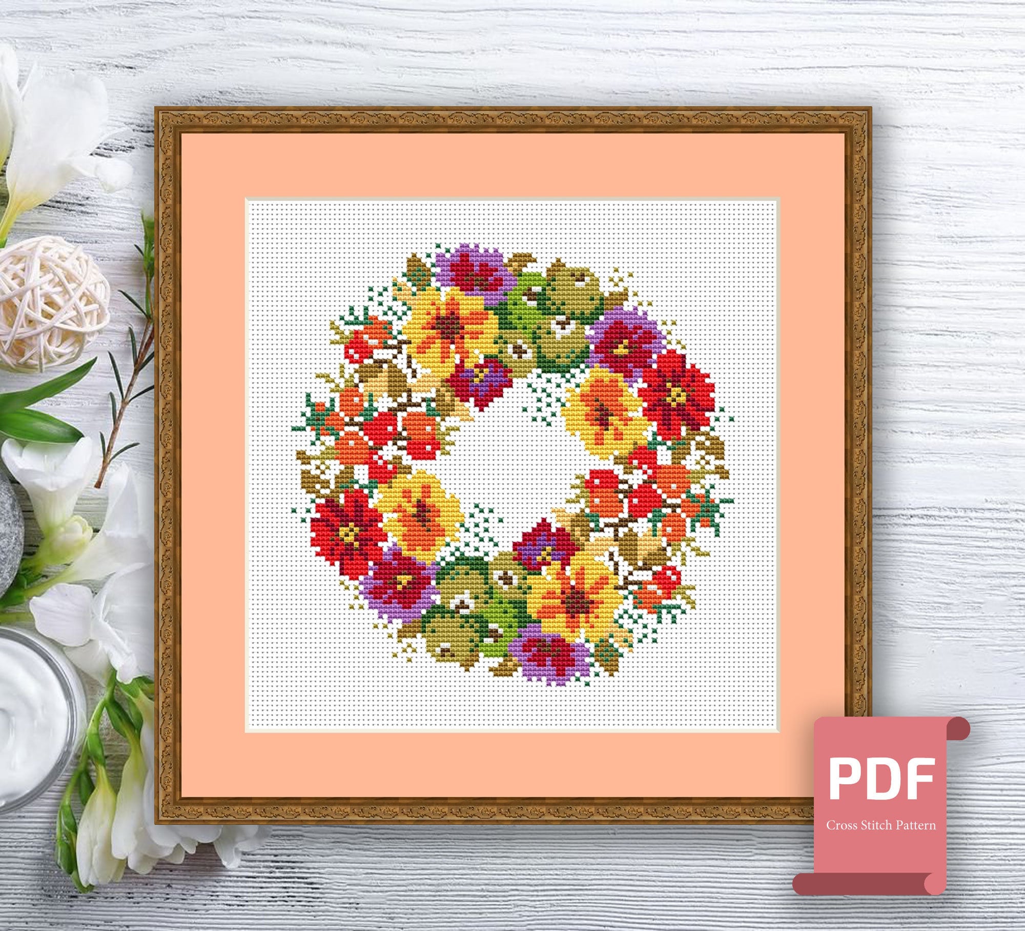 Set of 4 Seasons Cross Stitch Pattern | Autumn Cross Stitch | Summer ...