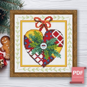 Christmas Ornament Cross Stitch Pattern | Merry Christmas Cross Stitch | Holiday Cross Stitch | Christmas Pattern | Download PDF #chr011