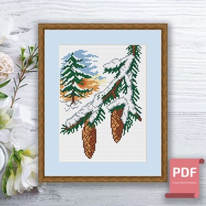 Set of 4 Seasons Cross Stitch Pattern | Autumn Cross Stitch | Summer ...