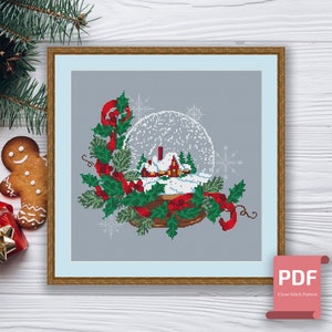 Christmas Ball Cross Stitch Pattern | Merry Christmas Cross Stitch | Holiday Cross Stitch | Christmas Pattern | Download PDF #chr002