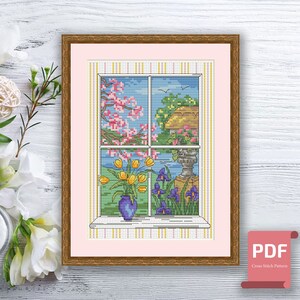 Set of 4 Seasons Cross Stitch Pattern | Autumn Cross Stitch | Summer ...