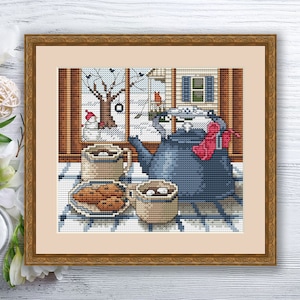 Set of 4 Seasons Cross Stitch Pattern | Autumn Cross Stitch | Summer ...