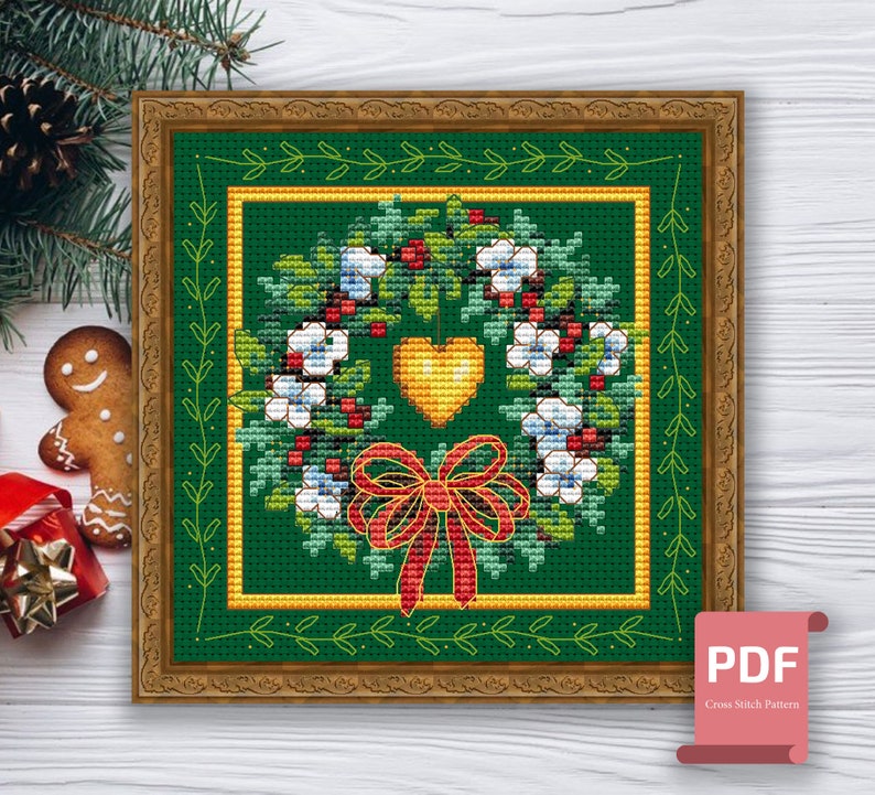Christmas Ornament Cross Stitch Pattern Merry Christmas Cross Stitch Holiday Cross Stitch