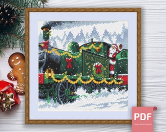 Santa Claus Cross Stitch Pattern | Merry Christmas Cross Stitch | Holiday Cross Stitch | Christmas Pattern | Download PDF #chr019