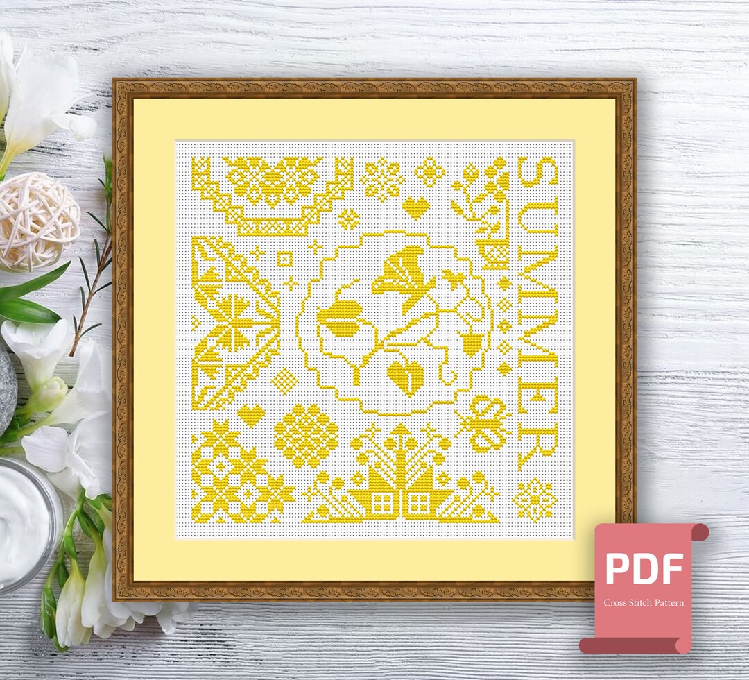 Summer Cross Stitch Pattern Seasons Cross Stitch Pattern Summer ...
