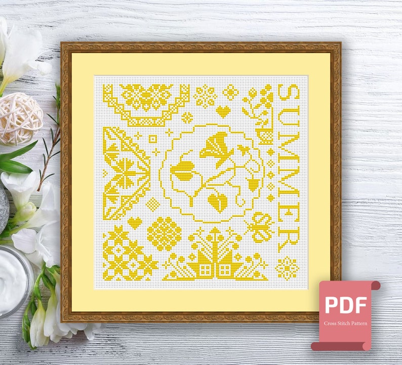 Summer Cross Stitch Pattern Seasons Cross Stitch Pattern - Etsy