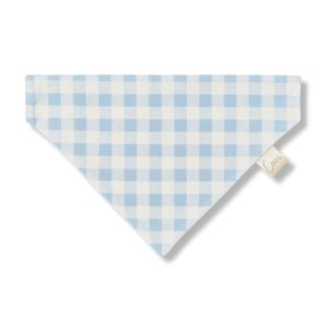 Blue Gingham Dog Bandana