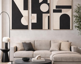 Conjunto de Impressões de Arte Geométrica Moderna | Decoração de Parede Minimalista (Download Digital)