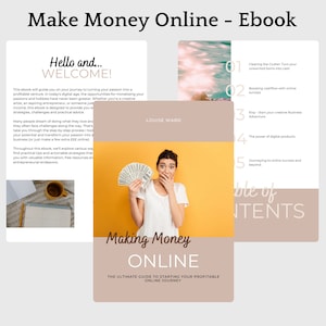 Make Money Online Ebook, Start Your Online Income Journey, Easy Ways to Earn Money Online, Turn Your Passsion into a Profit Starter Guide