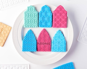 3D floral pattern acrylic texture mat, texture sheet - for making clay jewelry, earing, fondant, cookie