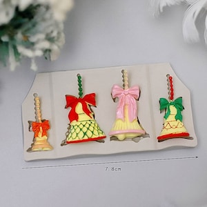 Christmas, Santa Claus, star, little bear, Christmas tree, bell silicone mold -  polymer clay mold, fondant mold, candle mold, soap making