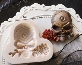 Halloween Styles skulls and figures silicone mold -  polymer clay mold, fondant mold, candle mold, home decor, soap making, chocolate mold
