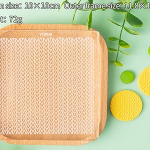 Leaf pattern acrylic texture mat, with cutter, polymer clay texture sheet for making clay jewelry, earing image 5