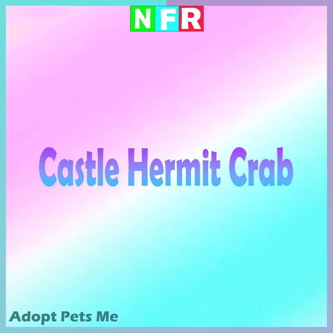 Castle Hermit Crab NFR Neon Fly Ride Virtual Pet Animal Etsy