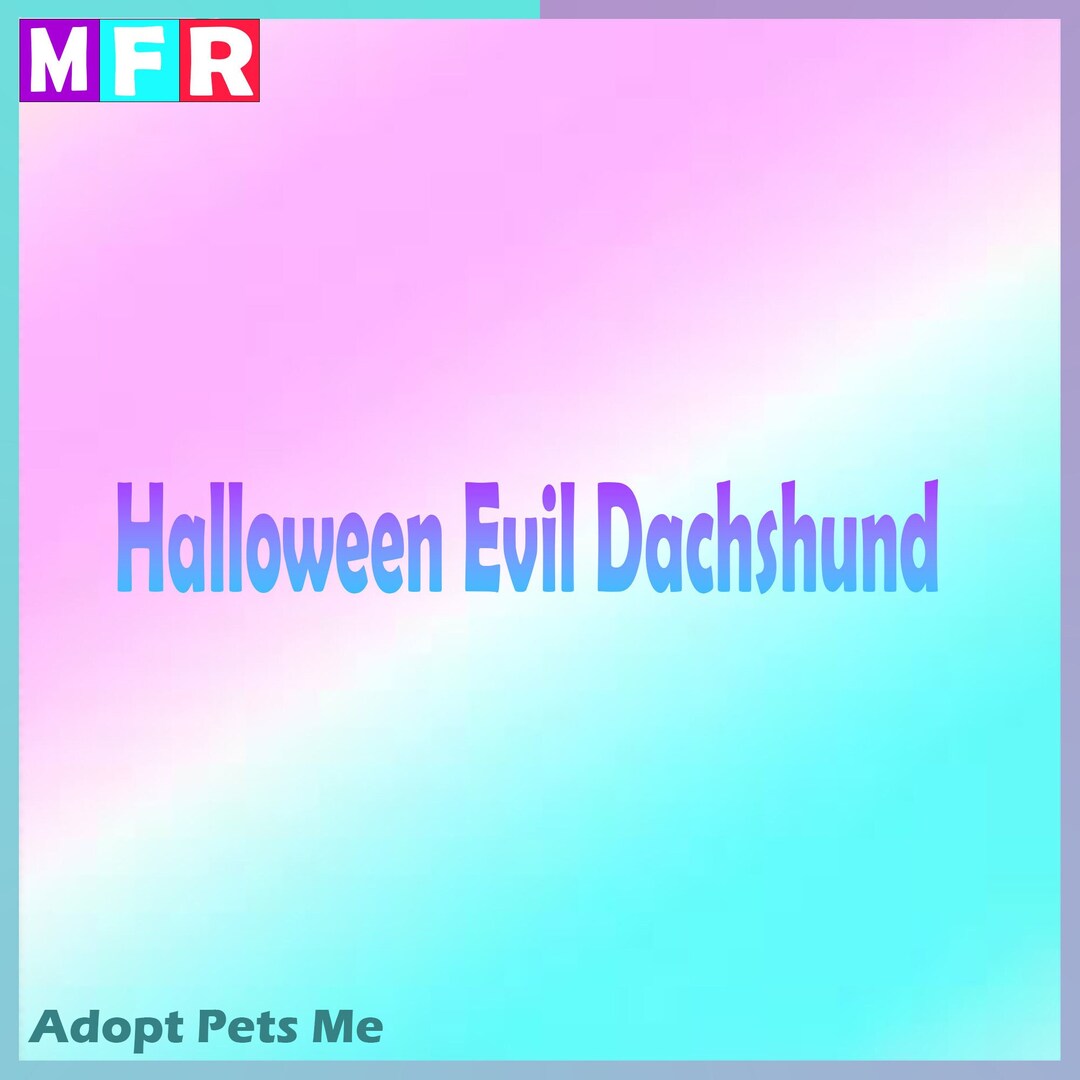 Adopt Me Halloween Evil Dachshund MFR Mega Neon Fly Ride Etsy