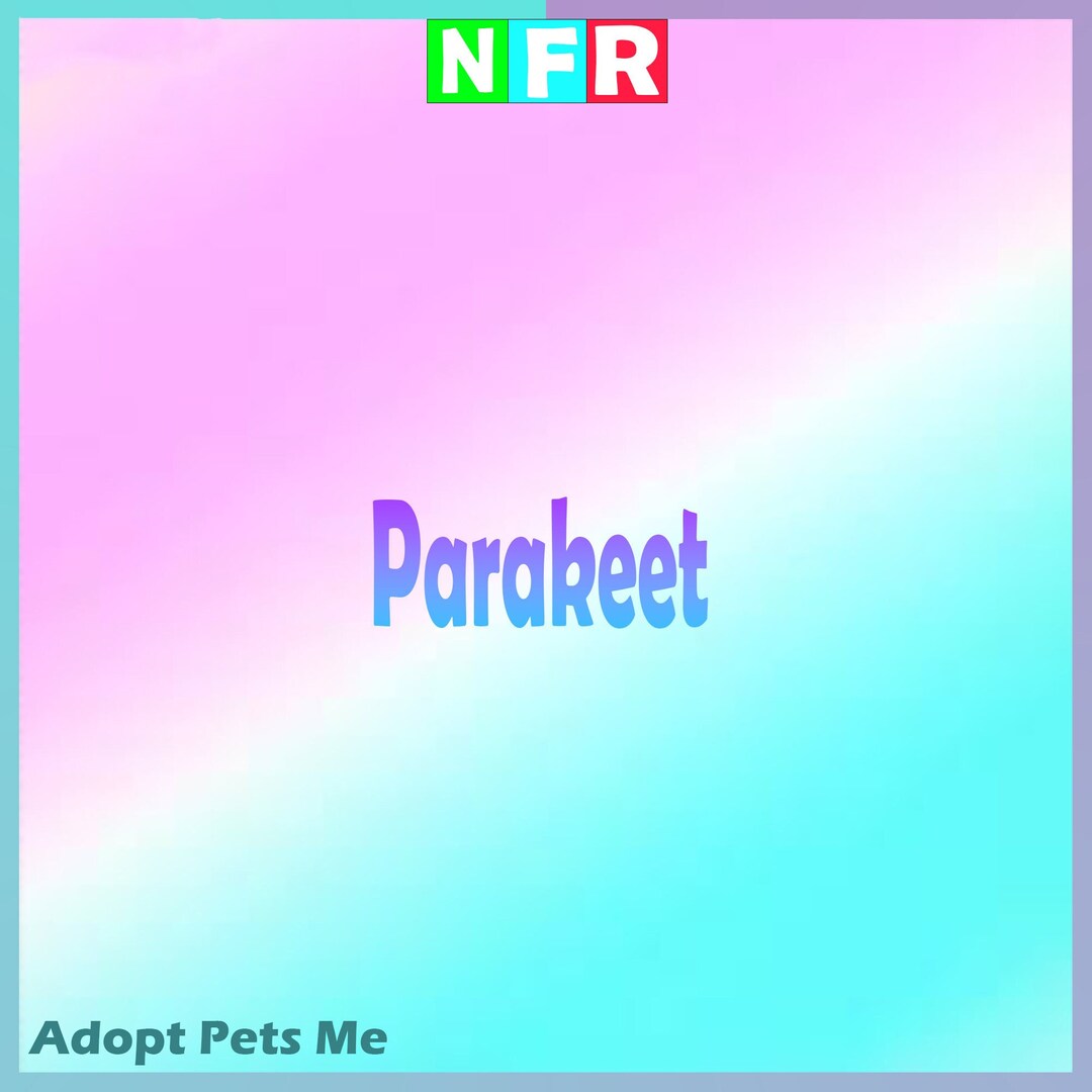 Adopt Me Parakeet NFR Neon Fly Ride Virtual Pet Animal Adopt - Etsy