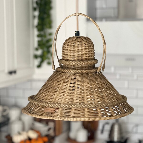 Rattan Light Shade Etsy