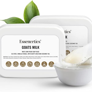 Essencetics Melt and Pour Goats Milk Soap Base - Premium Glycerin - Soap Creating Supplies - Make Your Soap with Premium Glycerin Soap Base
