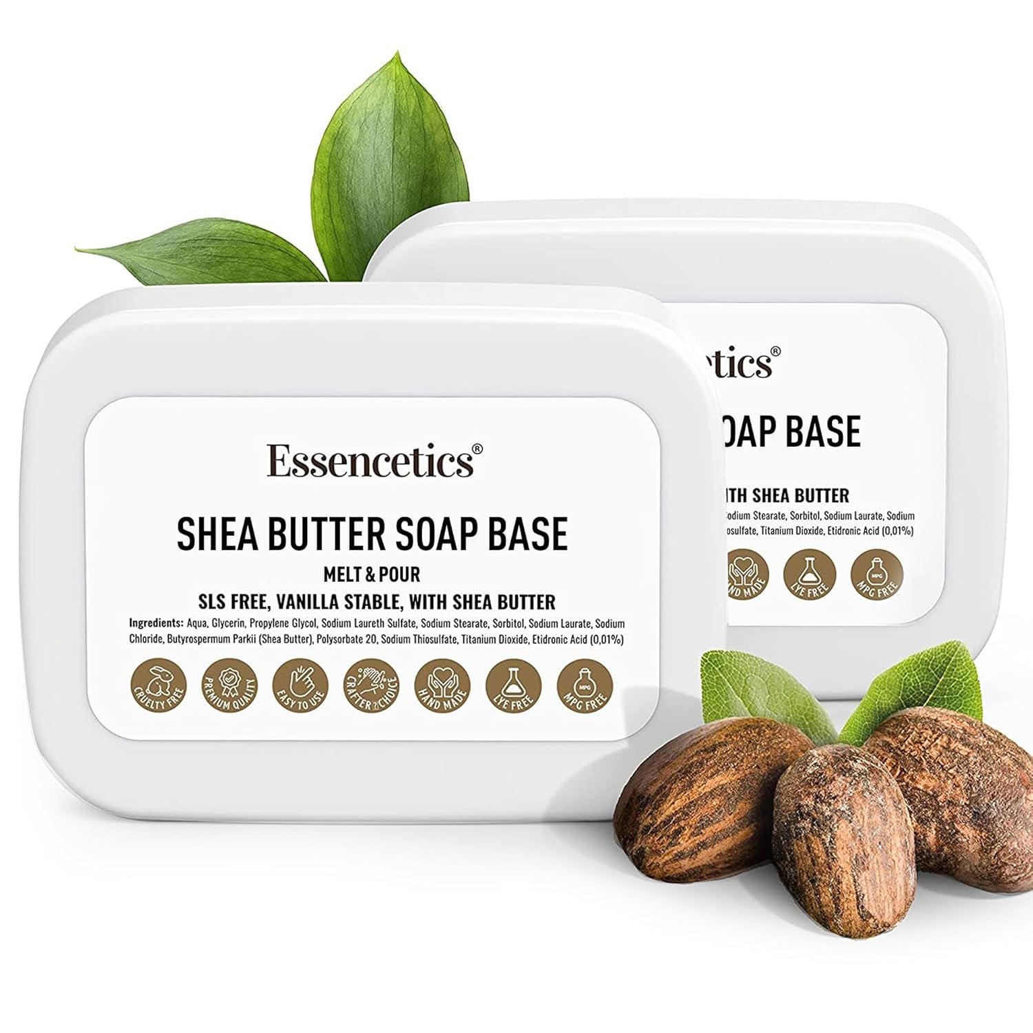 Shea Butter Melt and Pour Soap Base - Premium Glycerin, DIY Soap Making