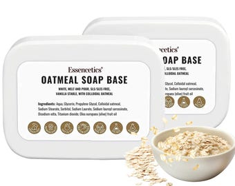 Base de jabón de avena para fundir y verter, 2,27 kg (5 lb) – Sin SLS, glicerina natural