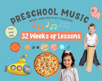 Preschool Music Curriculum Bundle: Age 4, Thirty-two lessons (digital download)