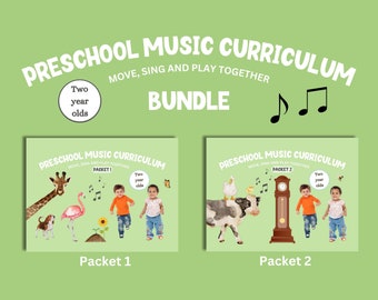 Preschool Music Curriculum Bundle: Age 2, Packets 1 & 2 (digital download)