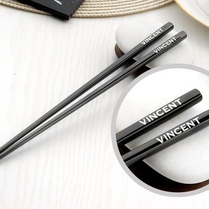 Personalized chopsticks with laser engraving your message or name custom chopsticks gift for boyfriend girlfriend gift
