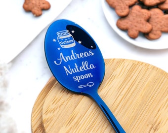 Nutella-Löffel – Geschenk für den Freund, personalisierter Löffel mit eingraviertem Namen, gravierter Löffel für ihn