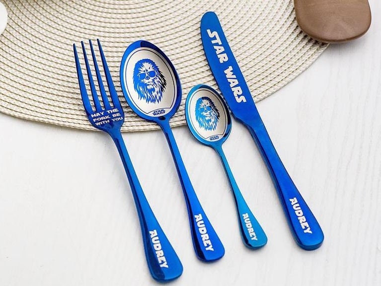 Custom Cutlery With an Engraved Picture or Logo Text in Any Etsy