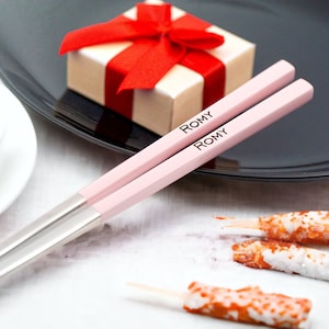 Custom chopsticks Gift for boyfriend Personalized chopsticks with engraved message name Girlfriend gift Mothers day gifts