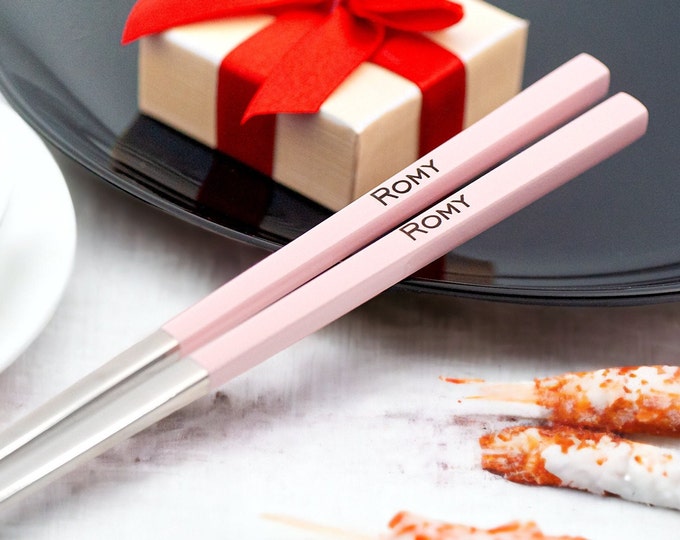 Custom chopsticks Gift for boyfriend Personalized chopsticks with engraved message name Girlfriend gift Mothers day gifts